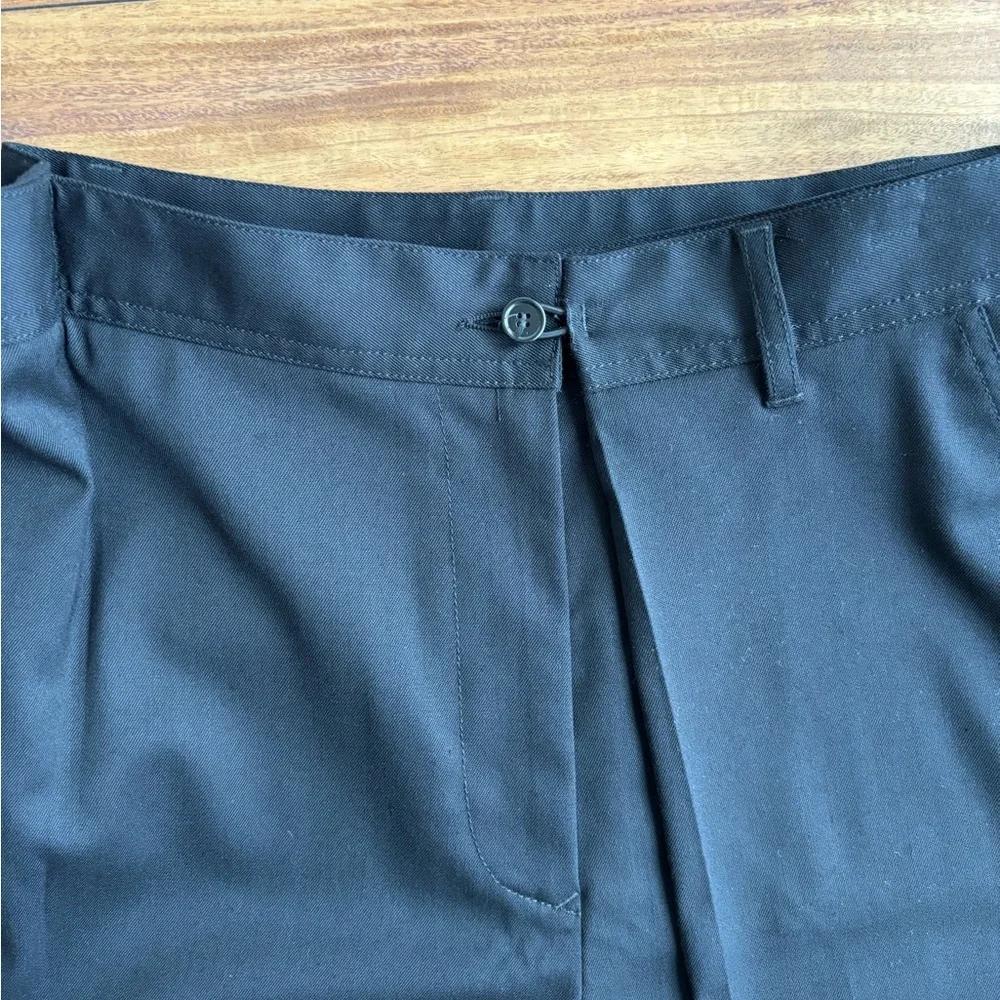 MM6 Maison Martin Margiela Black Short Suit Trousers Black Wide-Leg Culottes - Picture 6 of 14
